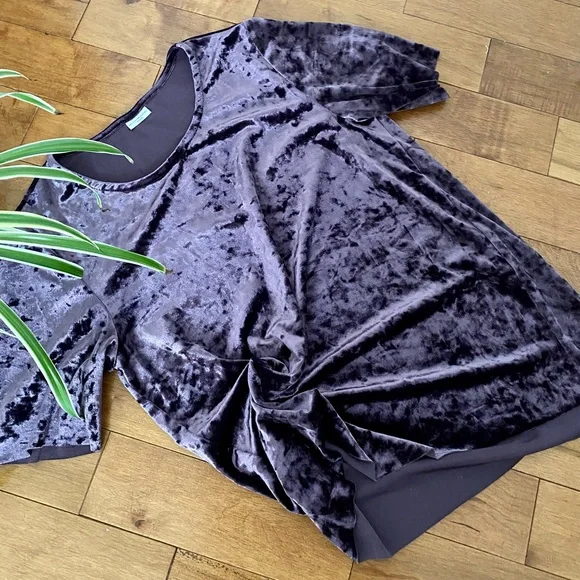 ❌SOLD❌ JACQUELINE de YONG Crushed Velvet Crop - Picture 5 of 11